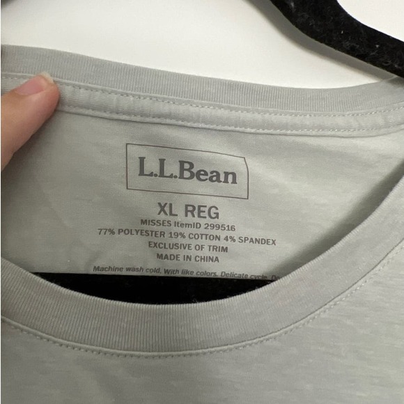 L.L.Bean Regular Fit Short Sleeve Crew Neck Plain T-Shirt Top Gray Men's Size XS - Picture 2 of 5
